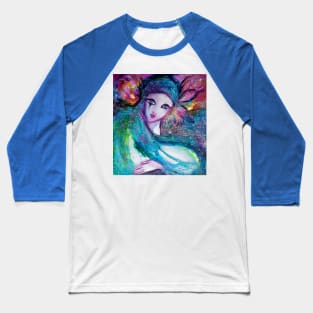 MASK IN BLUE / Venetian Masquerade Baseball T-Shirt